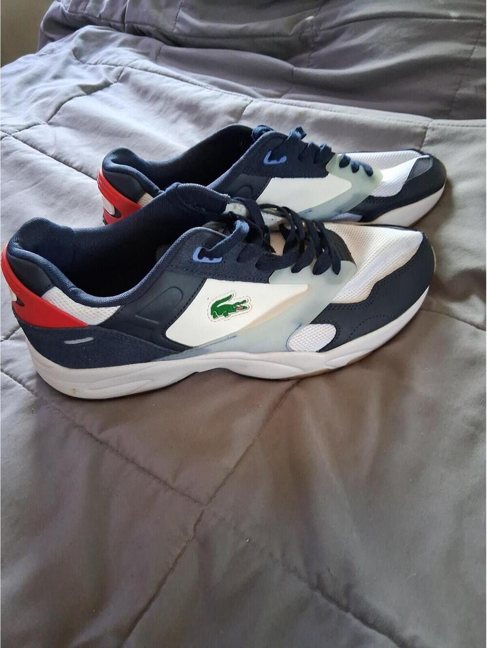 Lacoste Men's Storm 96 Lo Textile And Leather Trainers Size 12 No Soles